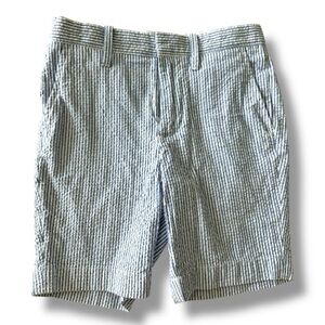 Crewcuts Boys Seersucker Shorts Size 6 Blue White Stripe Preppy Summer